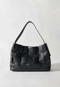 Woven Large Tote - Black