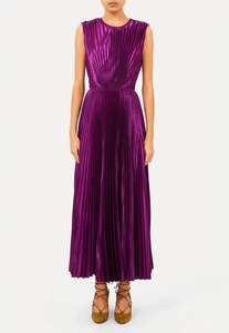 Ulla Johnson: Malin SS Satin Dress - Amaranth