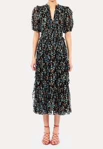 Wren SS Silk Dress - Nightshade