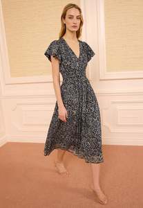 Lyria SL Cotton Dress - Midnight Bloom
