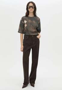 Asper Print Tee - Chocolate Print
