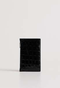 Yu Mei: Frank Cardholder - Black Croc