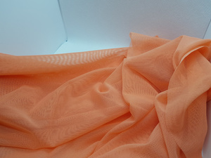 Plain colours: Peach Sheer Stretch Mesh