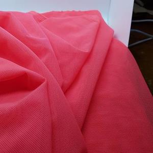 Plain colours: Shocking Salmon Sheer Stretch Mesh