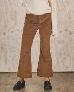 Maternity Pants Sale: Anne Maternity Corduroy Flare Pants- Camel
