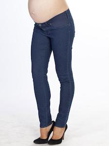 Maternity Pants Sale: Maternity Slim Jeans in Medium Blue - XXS Only