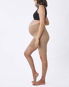 Loungewear Pants: Maternity Cotton Bike Shorts - Nude