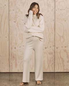 2 Piece Oh-So-Cozy Maternity Knitted Set - Cream