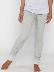 Maternity Petite Size: Comfortable Maternity PJ Sleepwear Pants - Light Grey