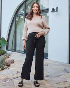 Cecil Maternity Knitted Pants in Black