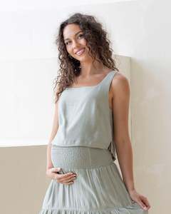 Holiday Picks: Luana Maternity Cropped Tank Top in Mint Green