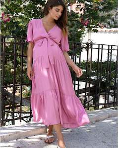 Maternity Wedding Dresses: Cara Pink Maternity Baby Shower Dress
