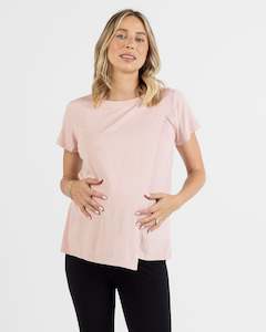 Monique Maternity Nursing Petal Top - Blush Pink