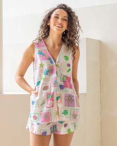 Carol 2 Piece Maternity Casual Set in Pineapple Print