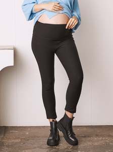 Maternity Pants Sale: Tamara Fitted Maternity Cotton Pants- Black (Copy)
