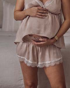Maternity Chantilly Lace Sleep Shorts