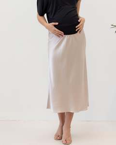 Angel Maternity Brand: Stephany Satin Maternity Skirt