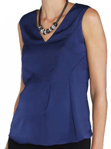 Final Clearance: Maternity Sleeveless Pure Silk Dressy Top