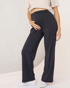 Maternity Pants: Miya Maternity High Waist Multi-Function Pants in Black