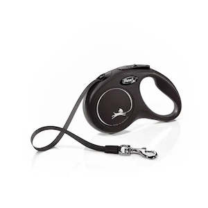 Flexi Classic Tape 5m Black (S) Retractable Leash