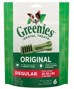 Dog And Puppy Treats: Greenies Org Regular Dental Chew 170g 6pc