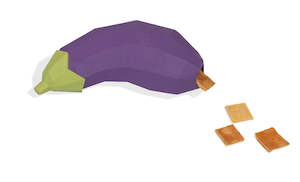 Zee Dog Super Veggiez Toy - Eggplant