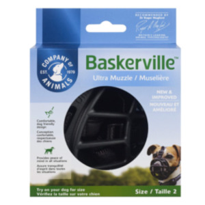 Dog And Puppy Muzzles: Muzzle Baskerville Ultra Size 2 Black