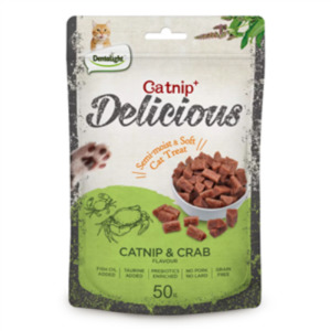 Cat And Kitten Treats: Dentalight Cat Treat Catnip & Crab Flavour 50g