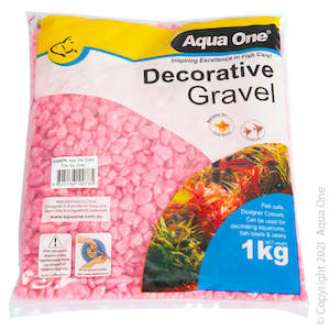 Aqua One Gravel Pink 1 kg (7mm)