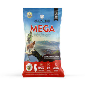 Addiction MEGA, Complete & Balanced, Lamb & Beef Dry Dog food for Medium to Large Dog