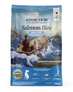 Addiction Salmon Bleu, Complete & Balanced, Skin & Coat Dry Dog Food