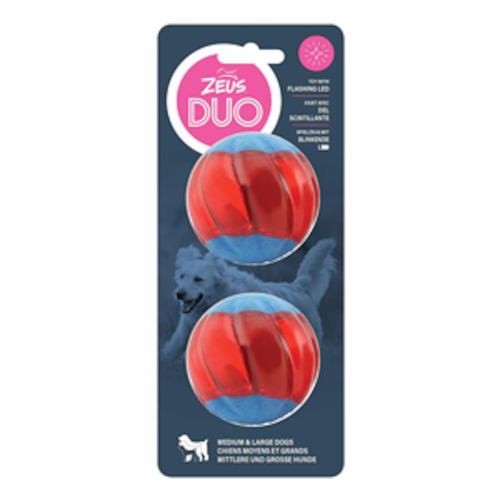Dog Toys: Zeus Duo Ball Dog Toy With Flashing LED