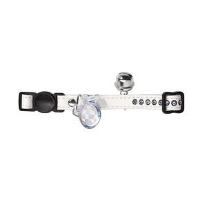 Luxus White Rhinestone Cat Collar