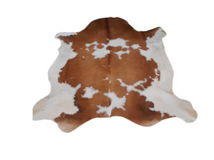 Rugs: Caramel and White Cow Hide