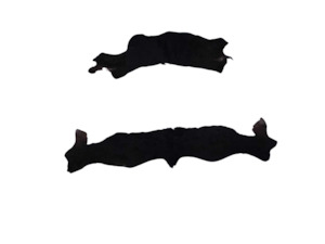 Rugs: Black and White Belted Galloway Cow Hide