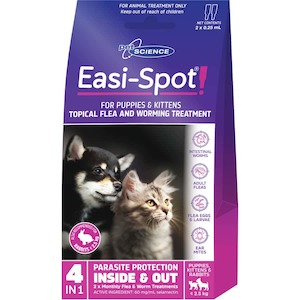 Easi-Spot For Puppies and Kittens less than 2.5kg Packet Of 2