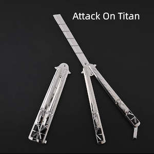Attack On Titan: Attack on Titan Anime Butterfly Knife (Blunt Blade - Non sharp).