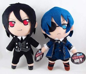Black Butler: Black Butler Plush Toy Kuroshitsuji Sebastian Michaelis/Ciel Phantomhive Plush Doll