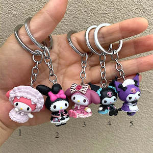 Accessories: Kuromi My Melody Action Figure 3D Key Chain Backpack Pendant Car Bag Accessories