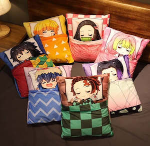 Z Cushions: Demon Slayer Plush Toy Stuffed Cushion Pillow (Cute Sleeping Style)