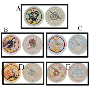 Demon Slayer: ICHIBAN KUJI DEMON SLAYER RESOLUTION THE SECOND - PRIZE F :Pair Metal Coasters