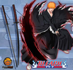 Wooden Sword with Scabbard - Bleach Ichigo Kurosaki Cosplay Sword