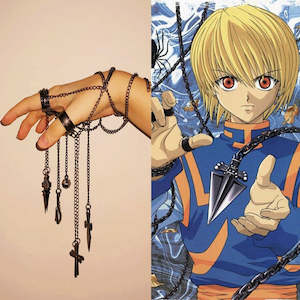 Hunter X Hunter Rings Kurapika Cosplay Metal Ring Accessories Alloy Pendant Chain