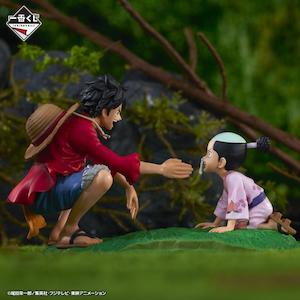 One Piece Revible Moment Monkey D. Luffy & Momonosuke Figure