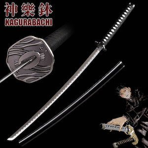 Apparel: Metal Katana / Sword Kagurabachi Enten Katana Metal Samurai Sword Anime Cosplay 4120