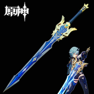 Apparel: Metal Katana / Sword Genshin Impact Eula Song Of Broken Pines Cosplay Weapon 376