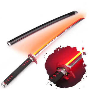 Demon Slayer: Demon Slayer Tanjiro V2 Light up Wooden Katana (Red) G317
