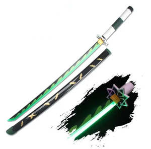 Demon Slayer Sanemi Light up Wooden Katana (Green) G207