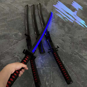 Bleach: Bleach Ichigo Light up Wooden Katana with chain (Blue) G328