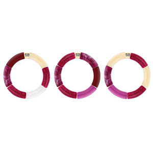 Parabaya- Ameixa Bangle-set Of 3
